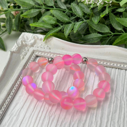 10mm Pink Moonstone Bracelet