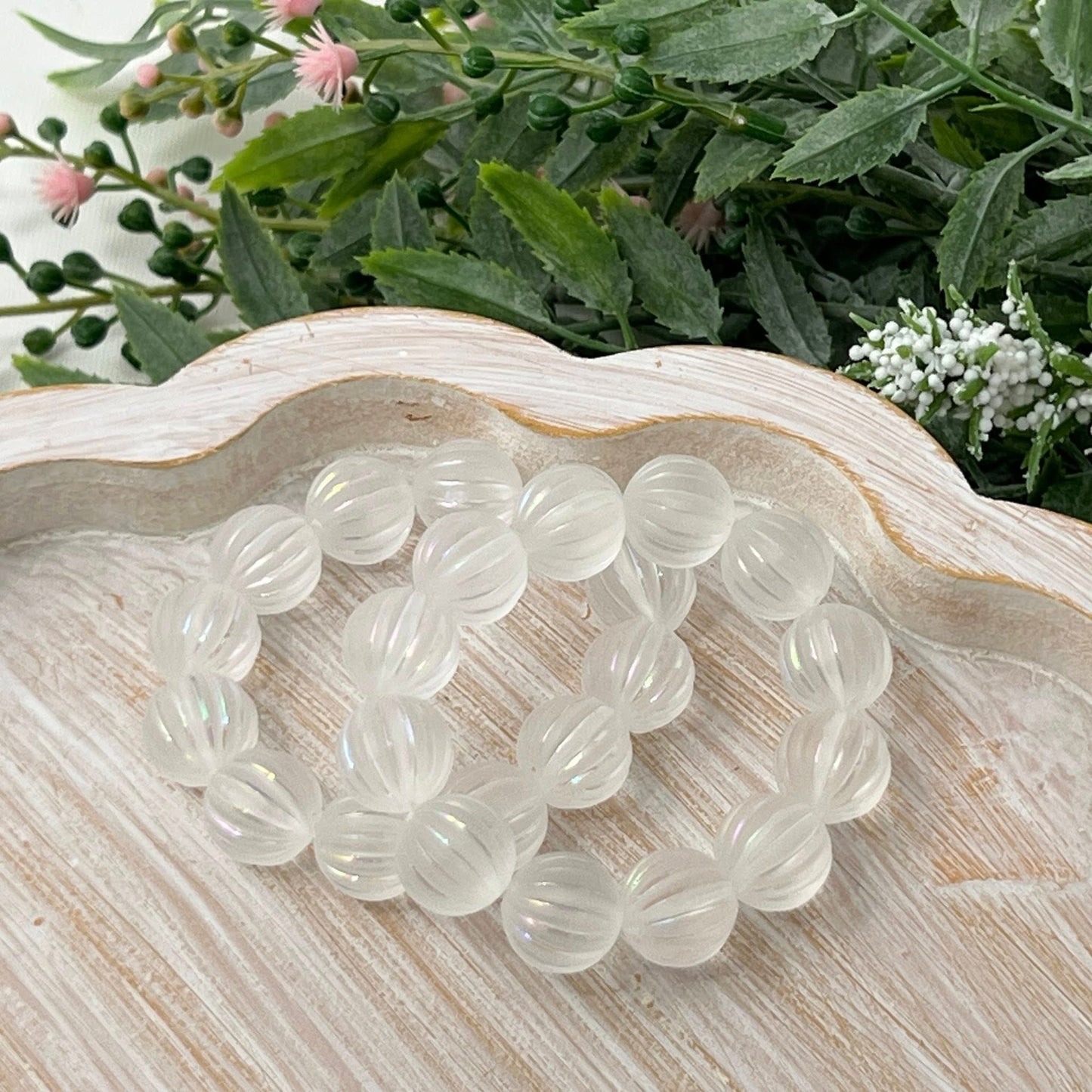 White frost Fluted Bracelet