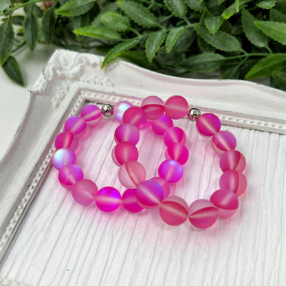 10mm Hot Pink Moonstone Bracelet