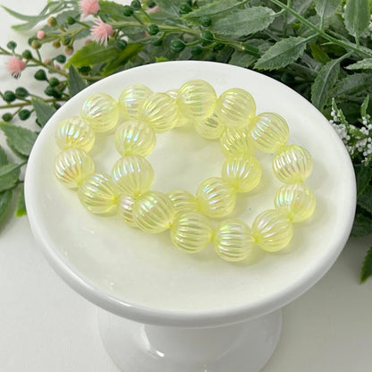 Yellow Fluted Iridescent Bracelet