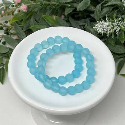 8mm Turquoise Frost Bracelet
