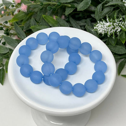 12mm Light Blue Frost Bracelet