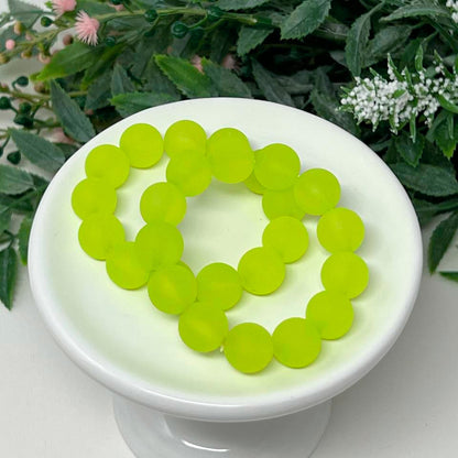 12mm Light Green Frost Bracelet