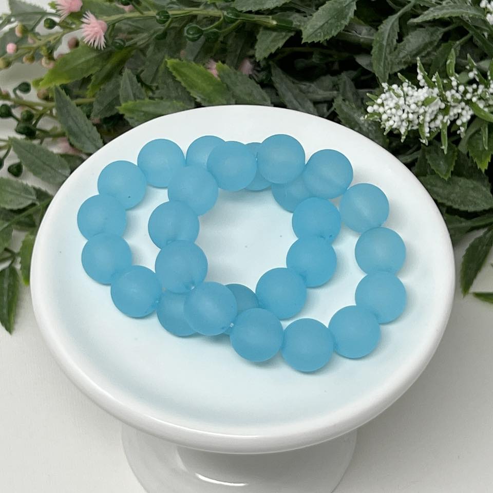 12mm Turquoise Frost Bracelet