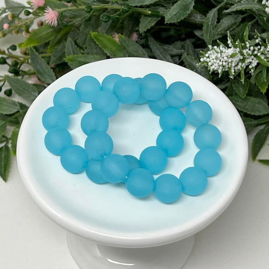12mm Turquoise Frost Bracelet