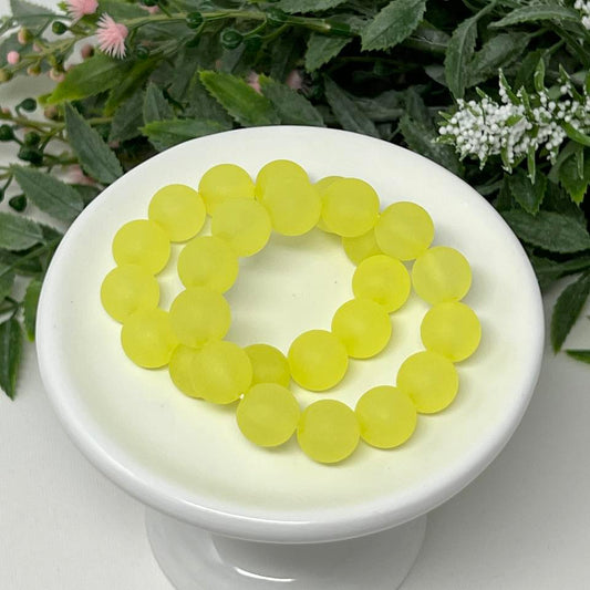 12mm Yellow Frost Bracelet