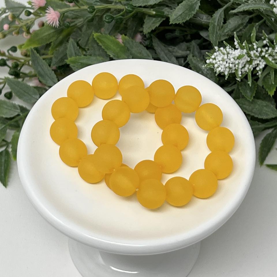 12mm Orange Frost Bracelet