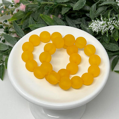 12mm Orange Frost Bracelet