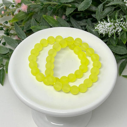 8mm Yellow Frost Bracelet