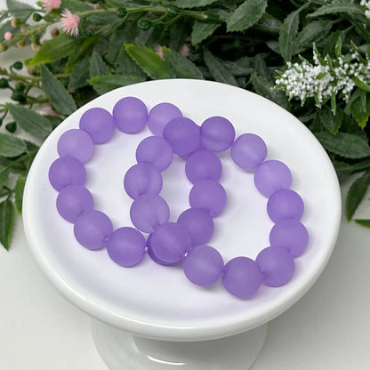 12mm Purple Frost Bracelet