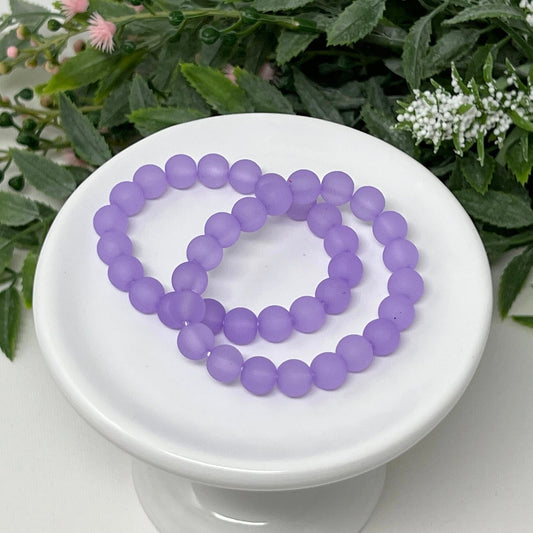 8mm Purple Frost Bracelet