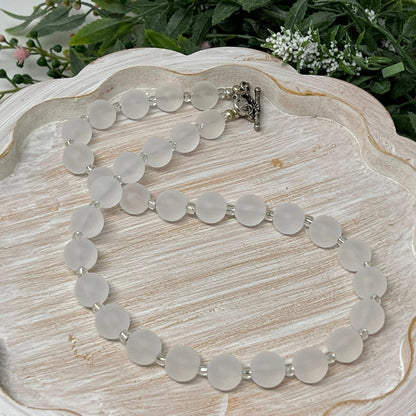 White Frost Bitty Bead Necklace
