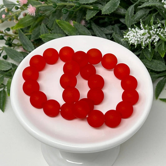 12mm Red Frost Bracelet