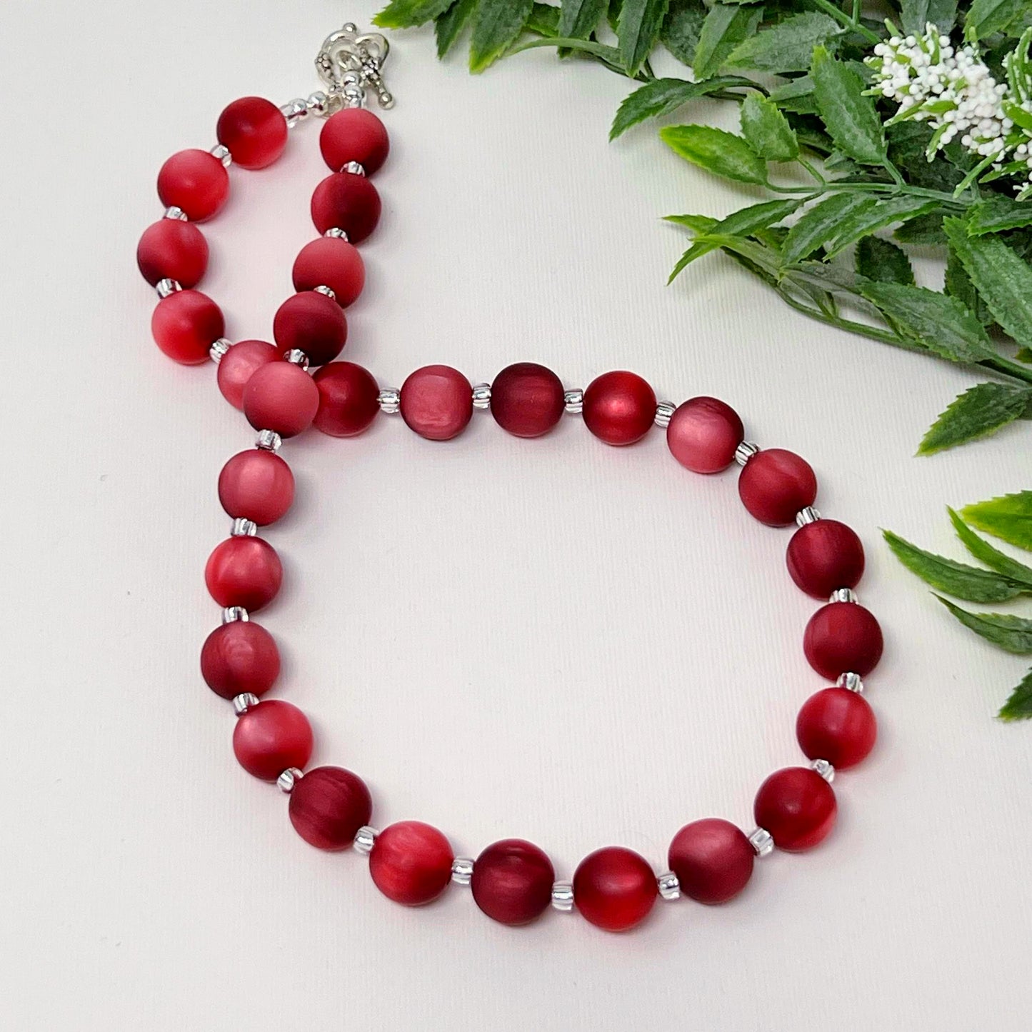 Coral Kiss Bitty Bead Necklace
