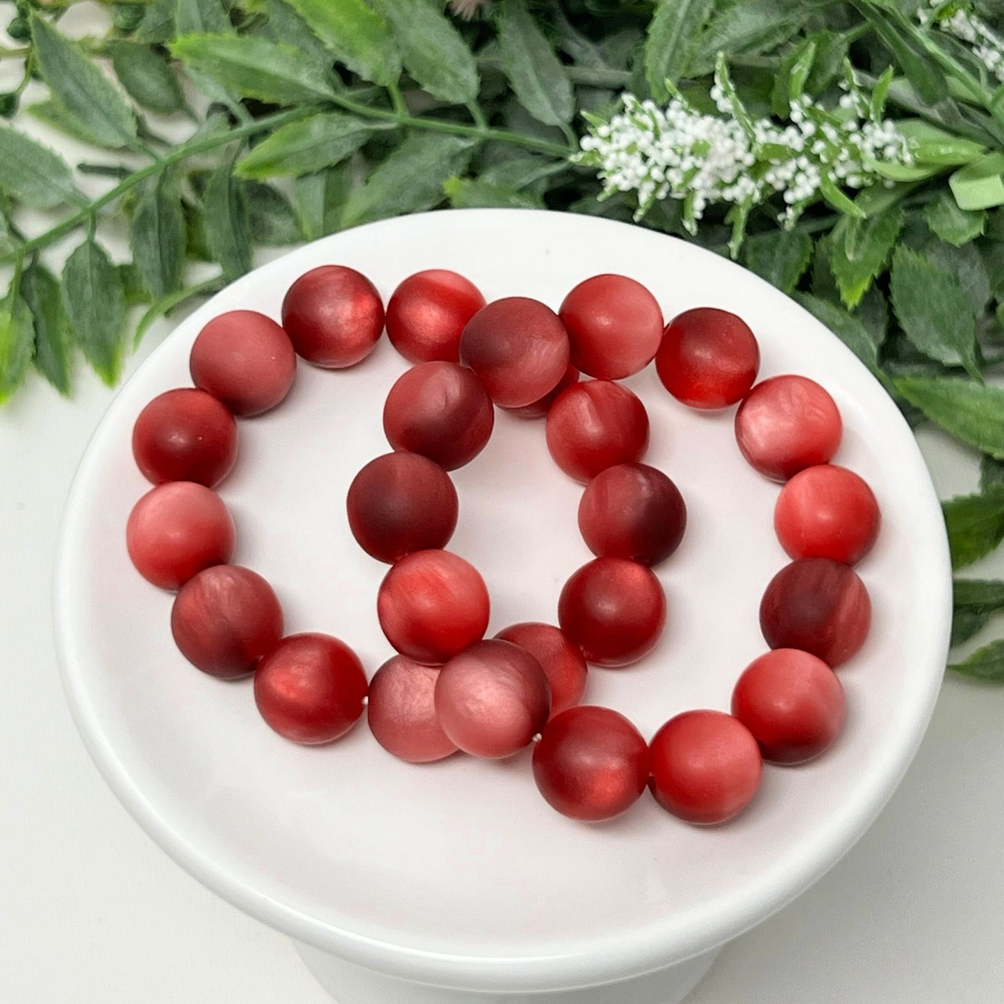 12mm Coral Kiss Bracelet