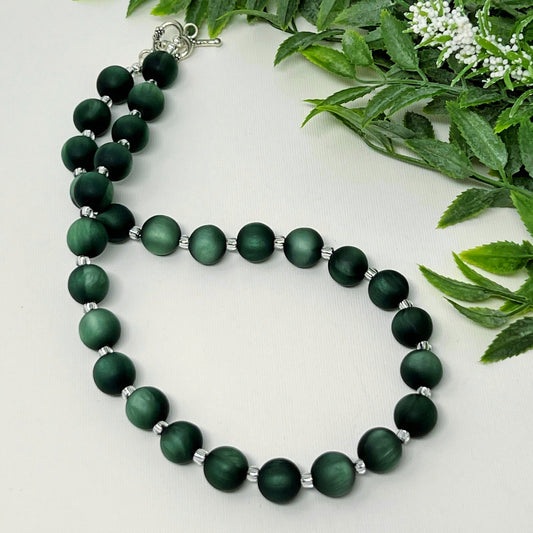 Deep Sea Moss Bitty Bead Necklace