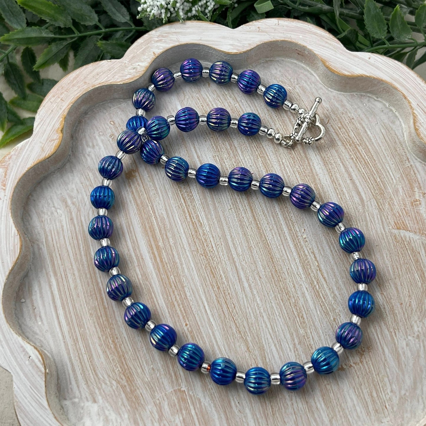 Royal Sapphire Fluted Necklace