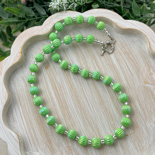 Minty Meadow Fluted Necklace