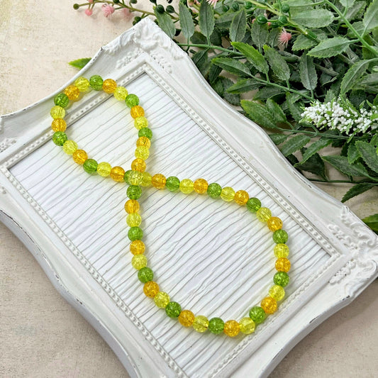 Citrus Crackle Stretch Necklace