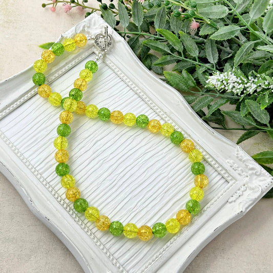 10mm Citrus Crackle Necklace