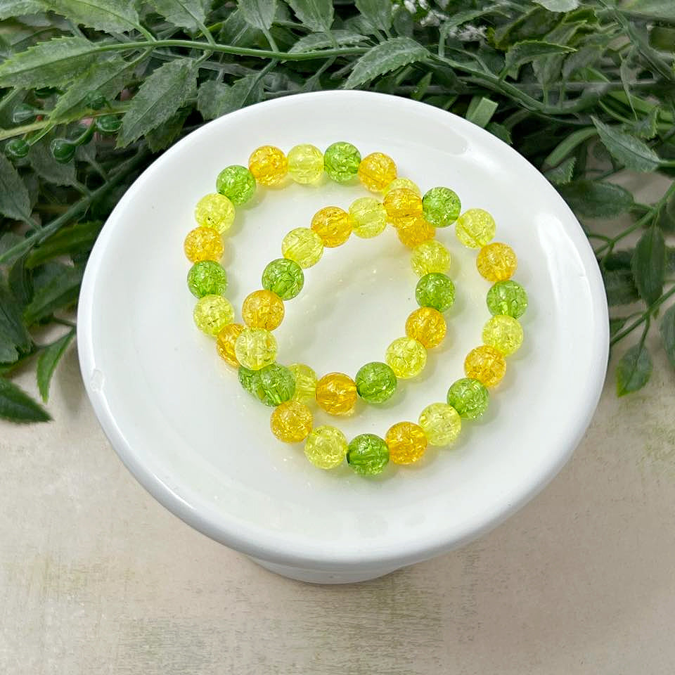 8mm Citrus Carackle Stretch Bracelet