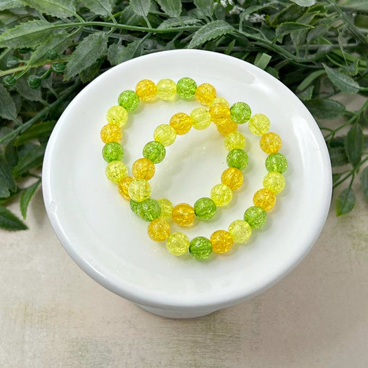 8mm Citrus Carackle Stretch Bracelet
