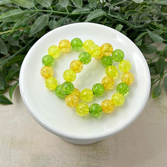 10mm Citrus Carackle Stretch Bracelet