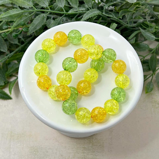 12mm Citrus Carackle Stretch Bracelet