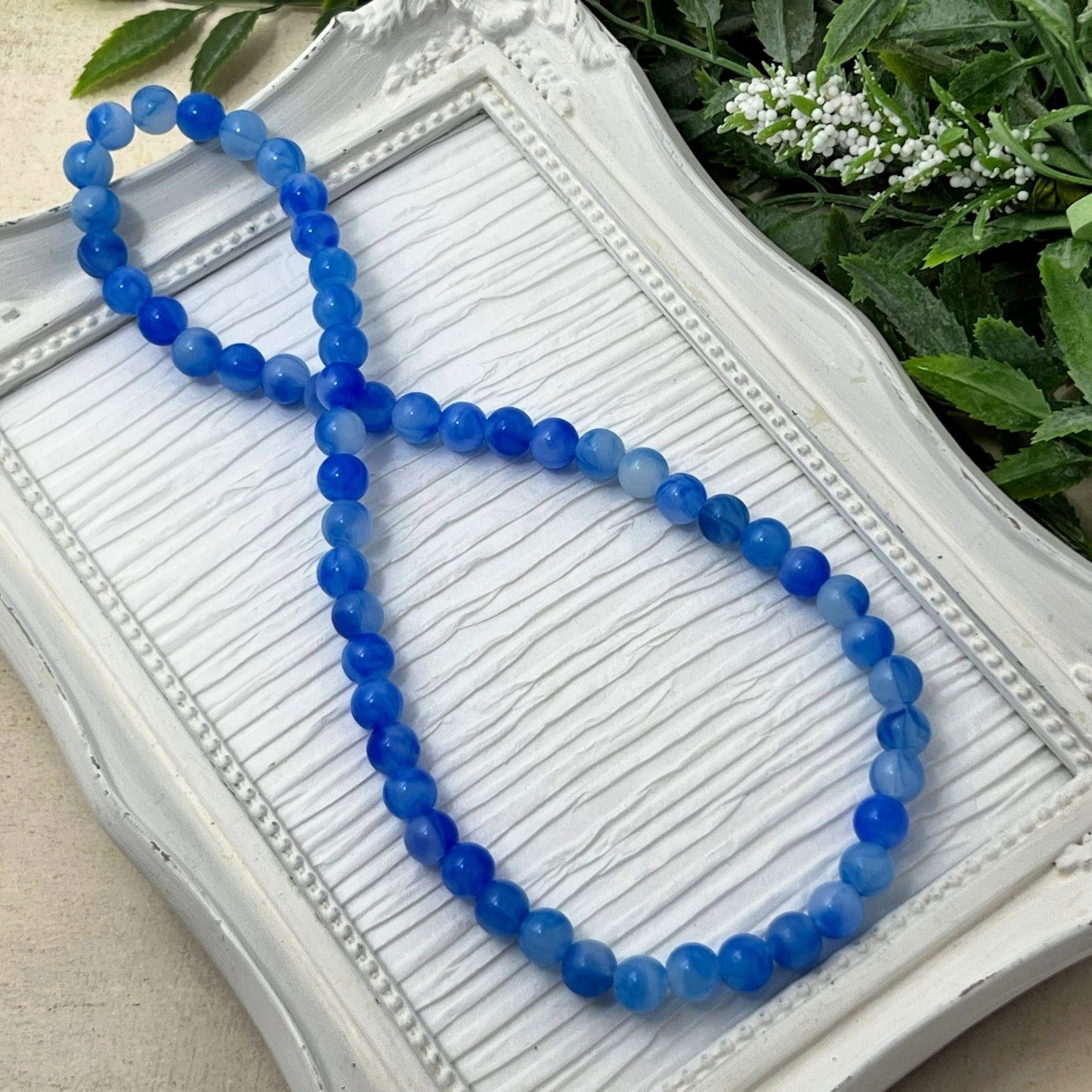 8mm Royal Blue Stretch Necklace