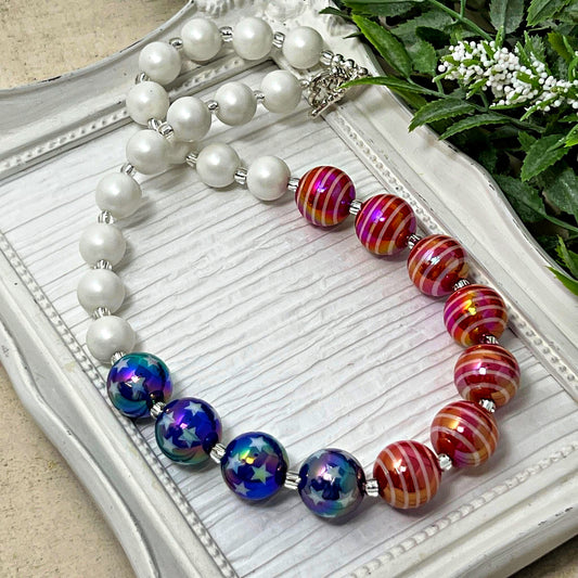 RWB Stars & Stripes Necklace