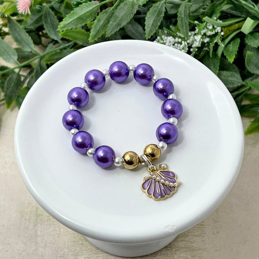 Purple Seashell Bracelet