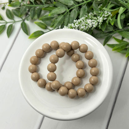 8mm Muted Sand Solid Bracelet