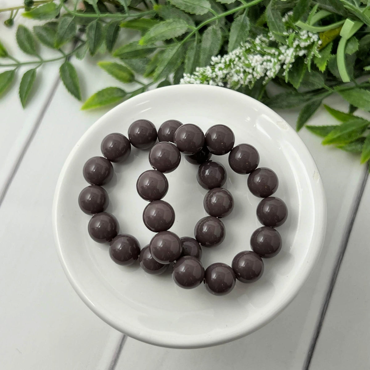 12mm Muted Brown Solid Bracelet