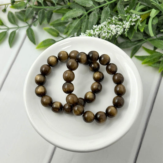 10mm Brown Luster Bracelet