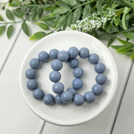 12mm Muted Grey/Blue Solid Bracelet