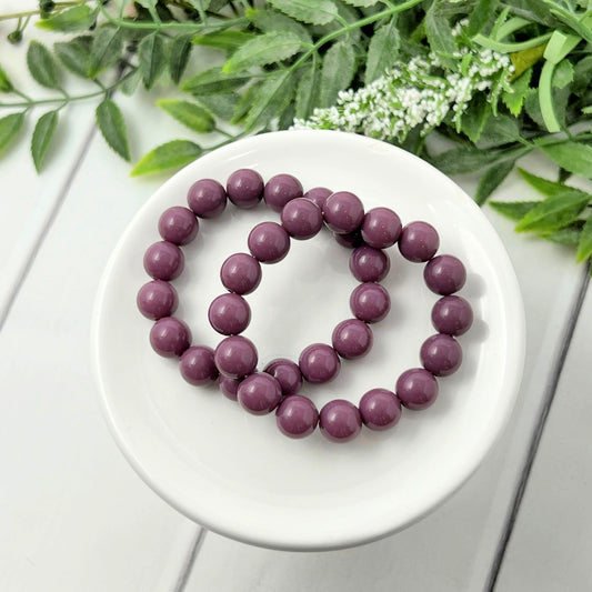 8mm Muted Plum Solid Bracelet