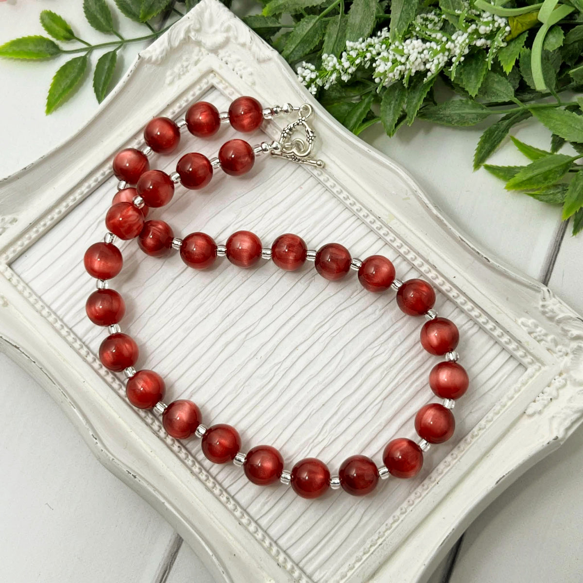 Red Luster Bitty Bead Necklace