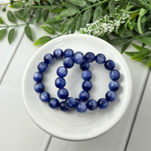 10mm Navy Luster Bracelet