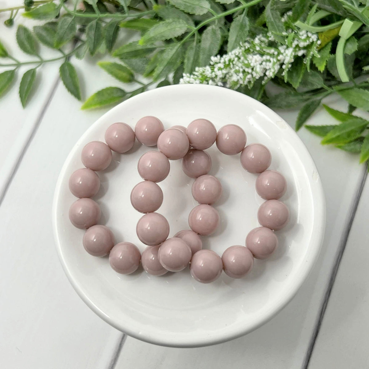 12mm Muted Blush Solid Bracelet