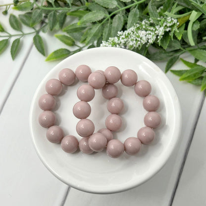12mm Muted Blush Solid Bracelet