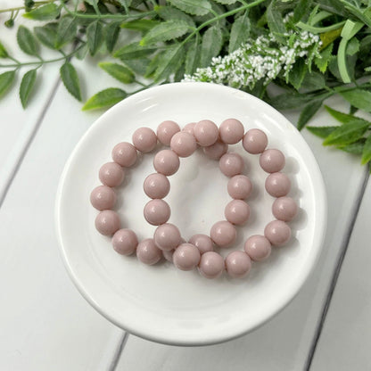 10mm Muted Blush Solid Bracelet