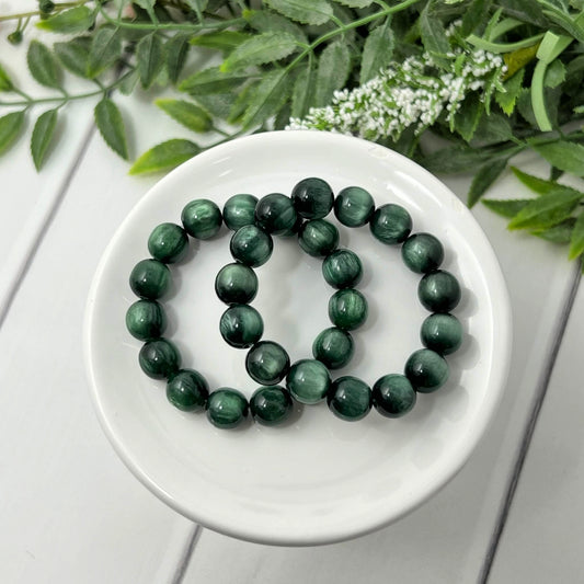 10mm Green Luster Bracelet
