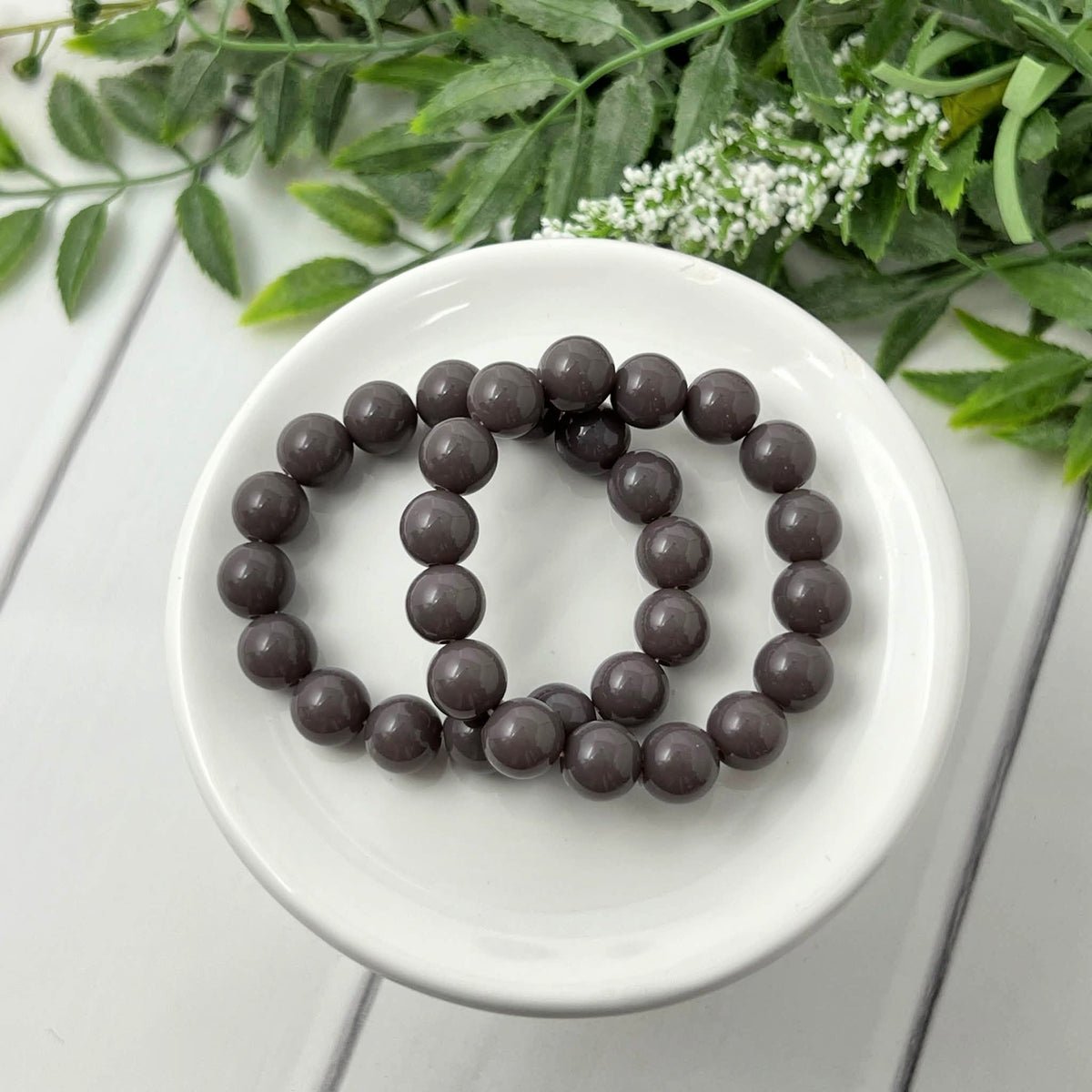 8mm Muted Brown Solid Bracelet