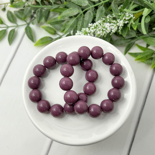 12mm Muted Plum Solid Bracelet