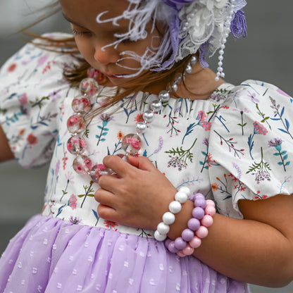 Light Pink Dried Flower Necklace