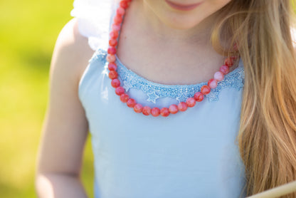 10mm Red Marbled Necklace