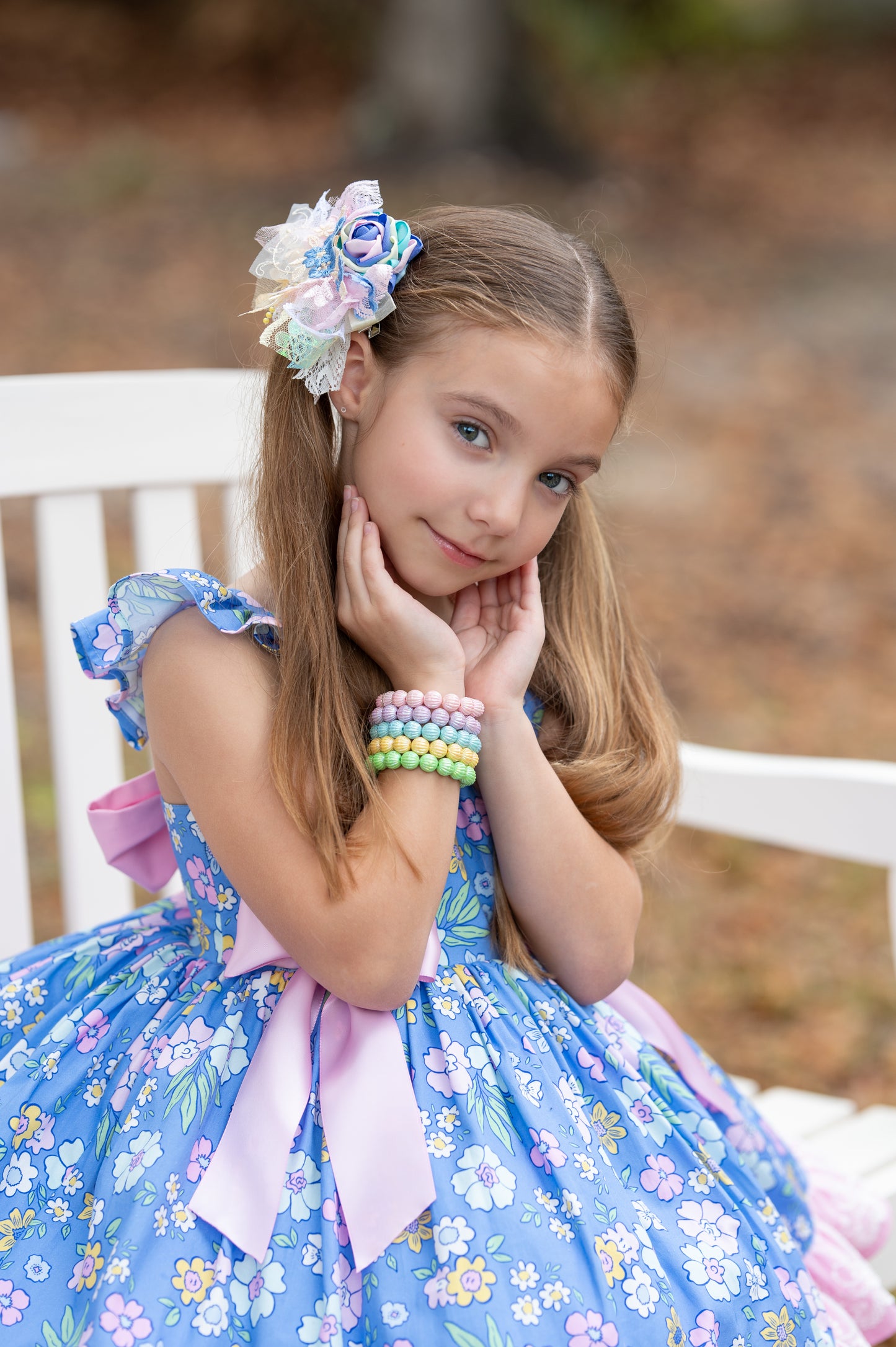 Petal Pink Fluted Stretch Bracelet