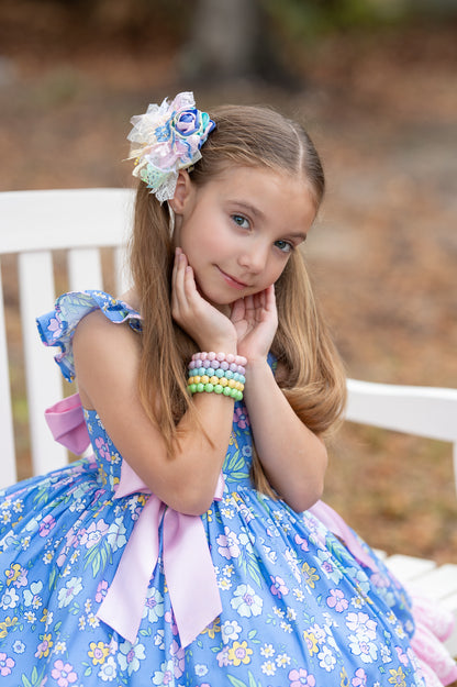 Petal Pink Fluted Stretch Bracelet