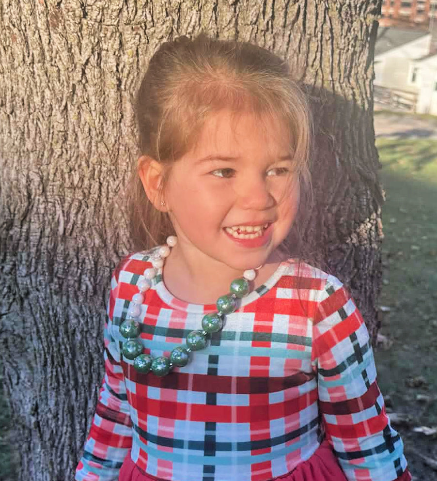 Green Snowflake Necklace