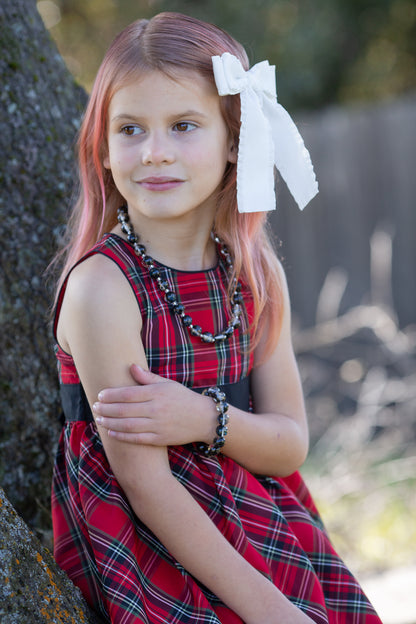 Black with Gold Flake Bitty Bead Necklace